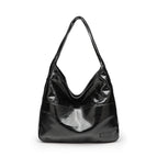 bright black leather