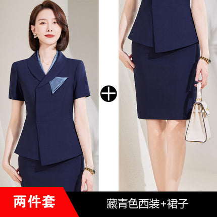Business Suit suit Women's Summer Temperament High-end Beautician Beauty Salon Tooling Jewelry Store Front Desk Work Clothes