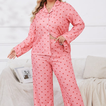 Cross-border foreign trade wholesale plus size new floral long sleeve pajamas suit girls sweet high-end home clothes pajamas