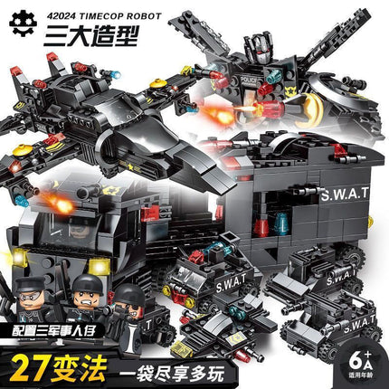 Compatible Lego bricks military tank armored car fighter puzzle assembled boys children's toys gift wholesale