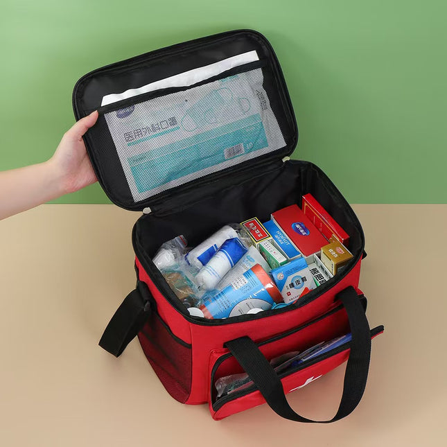 Household Portable Medicine Bag Oxford Cloth Large-Capacity Foldableing Medical Box Satchel Multi-Purpose First Aid Kit Medicine Storage Bag