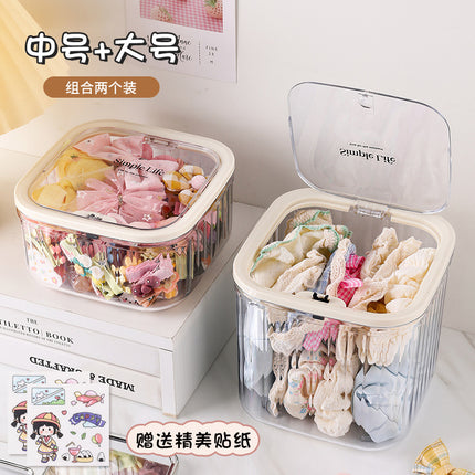 Hair Accessories Storage Box Children's Hair Clip Hair Band Storage Large Capacity Acrylic Girls' Hair Rope Rubber Band Jewelry Box