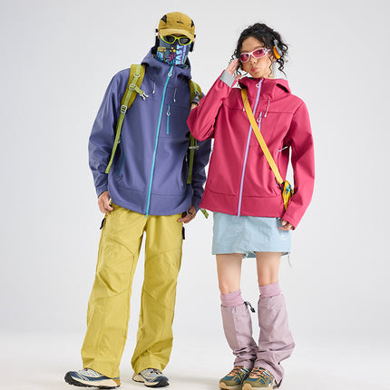 Couple Style Softshell Jacket Single-Layer Custom Jacket Outdoor Sports Camping Travel Versatile Hiking Jacket Autumn