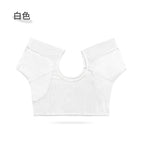 White extra large triangle cotton sweat pad chest bag / S