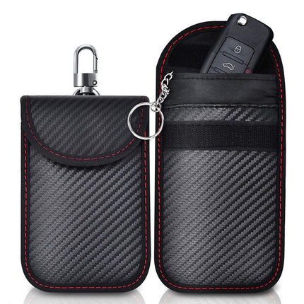 in stock silver red black car key signal shielding bag anti-radiation anti-degaussing RFID signal shielding bag