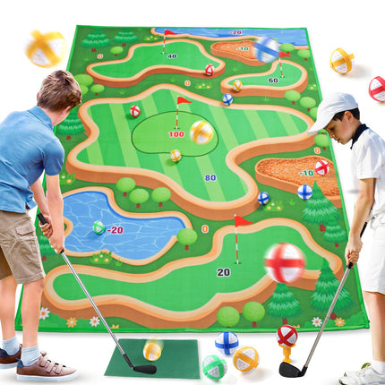 Children's Indoor and Outdoor Sports Two-in-One Golf Game suit Sticking Ball Darts Practice Blanket Toy