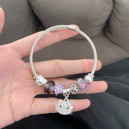 Zixia Fairy Love Pendant Bracelet Female Korean Dongdaemun Crystal Bracelet Bracelet Cartoon Best Friend Female Hand Accessories