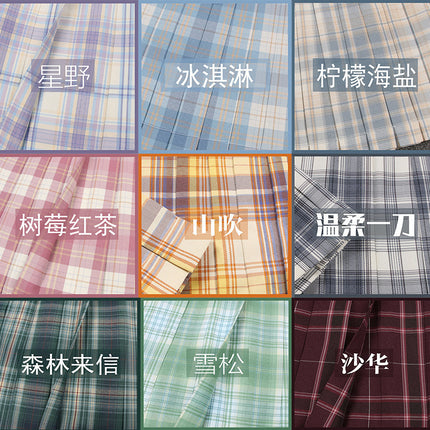 Forest Letter Jk Skirt Japanese Style Preppy Style High Waist Short Skirt Pleated Skirt Half Skirt