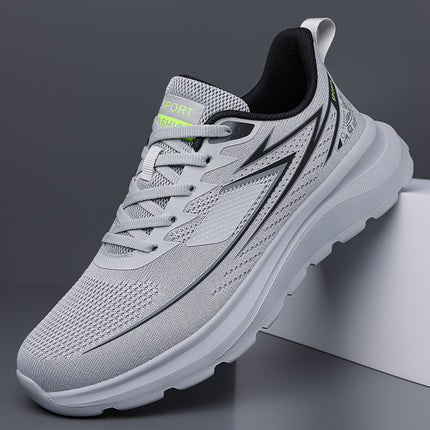 Large Size 45 Men's Shoes Youth Running Shoes Summer Mesh Breathable Gas Measurement Shock-Absorbing Lightweight Sports Shoes Drop Shipping