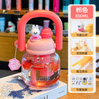 850ML / Carrying pot peach powder 850ml+rabbit doll+pendant
