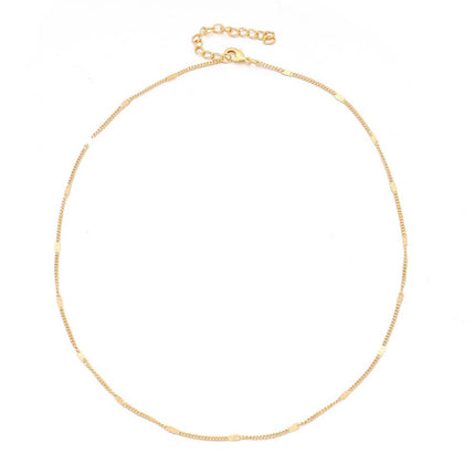 Lishan Versatile Bowknot Accessories Titanium Steel Metal Chain Series Layered Natural Stone Necklace Clavicle Chain for Women