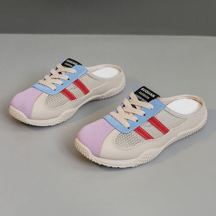 K1512 Baotou Slippers 2025 Spring and Summer Mesh Breathable Casual Shoes Wear-Resistant Breathable Shoes Student Sneakers