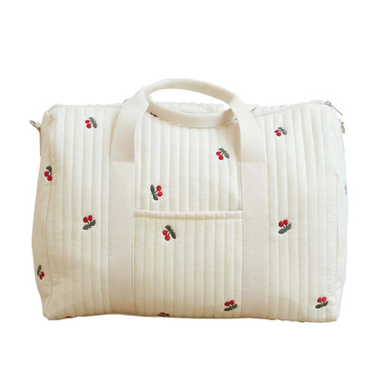 Ins New Style Embroidered Travel Bag Large Capacity Duffel Bag Lightweight Storage Portable Crossbody Bag Boston Bag