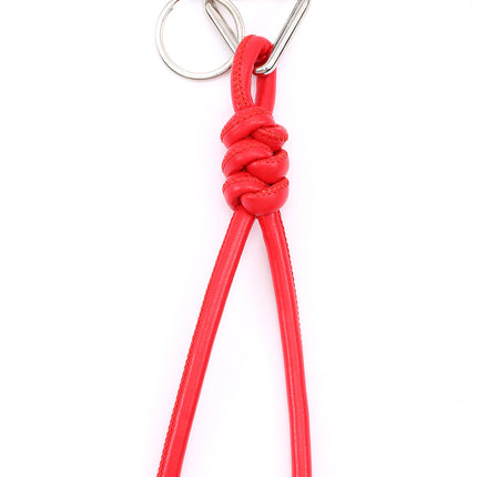 New triangle key chain PU hand-woven diamond key ring bag pendant key chain