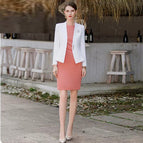White suit + pink dress / XXL