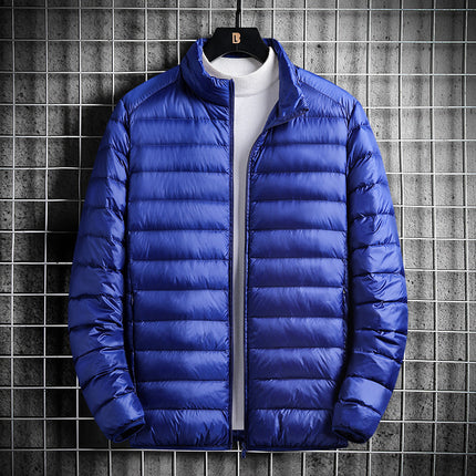 Printable light cotton-padded jacket men's youth short stand collar cotton-padded jacket foreign trade plus size men's cotton-padded jacket men's wholesale