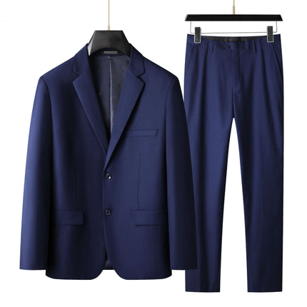 Fat Man 2025 Spring and Autumn New Men's Loose Plus Size Plus Size Business Casual Suit Three-Piece Suit