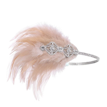 European and American Vintage Hair Band 1920 Great Gatsby Inspired Feather Headband Cocktail Party Hair Accessories