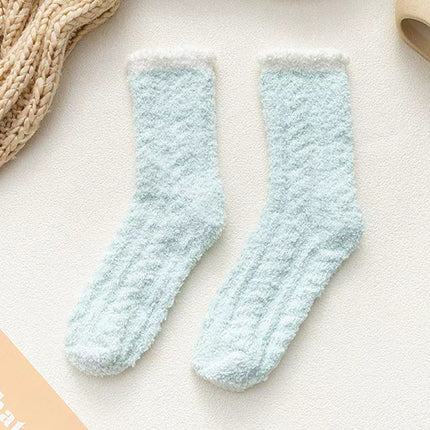 Winter Home Socks, Coral Fleece Socks for Women, Plush Thickened Postpartum Towel Socks, Maternity Floor Socks, Autumn and Winter Sleep Socks