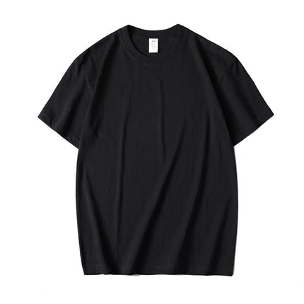 230g Thickened Heavy Men's Long-staple Cotton Short-sleeved T-shirt Men's Comfortable Round Neck Cotton Base Shirt Printable LOGO
