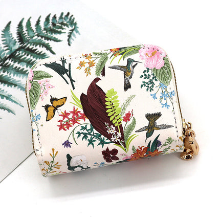 New Chinese-Style Card Holder for Women, Large Capacity, Multiple Card Slots, Multifunctional Zipper Coin Purse, Anti-Degaussing Card Holder for Women, Light Luxury