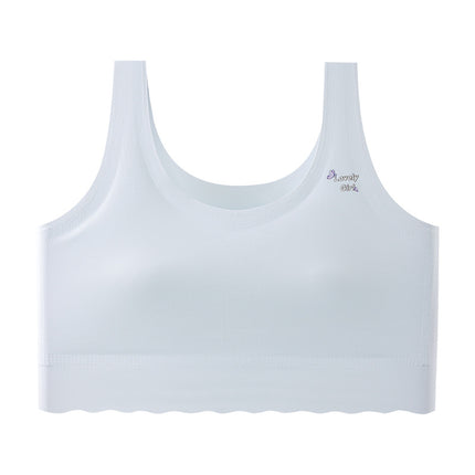 Traceless girls' underwear girls' bra 12-year-old children's developmental stage two primary school students small vest full cup