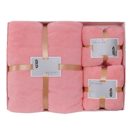 Coral towel bath towel three-piece business opening activity gift box suit company wedding gift accompanying staff