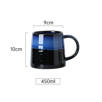 Creative retro Mug Coffee Cup ceramic cup household simple breakfast cup milk Oatmeal cup water cup tea cup