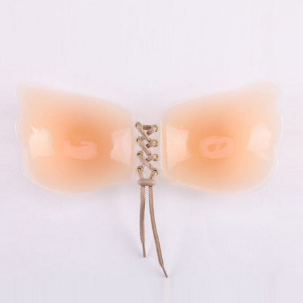 Full Silicone Mango Breast Patch Invisible Buckle Strapless Pull-Up Goddess Bra Patch Feather Push-Up Round Cup Breast Patch