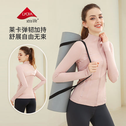 Classic DF Jacket Sports Jacket Women's Professional Training Advanced Sense Vertical Collar Yoga Suit Outer Wear Running Fitness Jacket