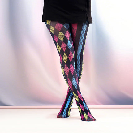Cross-Border Spring and Autumn Thin Pantyhose Women's Stockings Red Lip Plaid Star Print Pantyhose Leggings Summary Wholesale