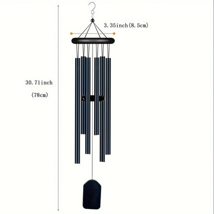 Cross-border explosions six-tube retro classic metal wind chime high sense aluminum tube metal hanging decoration home decoration wind chime