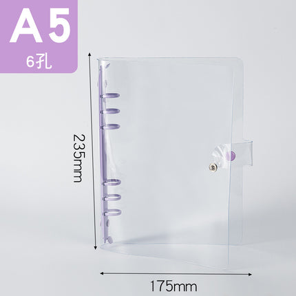 Binder storage book A5/A6/A7 color metal custom loose-leaf booklet PVC folder storage book