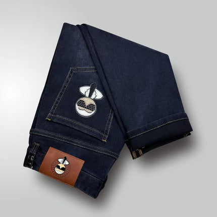 Fast hand TikTok same style Old Buddha high-end autumn and winter retro slim stretch fashion brand small straight men's jeans