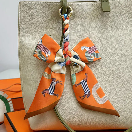 High-grade Handbag Handle Ribbon Bag Handle Handle Accessories Silk Scarf Handbag Tie Bag with Decorative Ribbon Pendant
