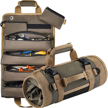 Canvas Tool Bag Durable Woodworking Electrician Repair Storage Bag Roll Car Tool Bag Hardware Bag