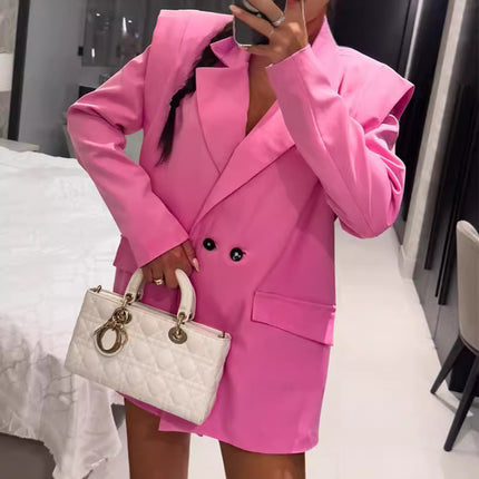 2024 cross-border eaby Amazon new European and American long sleeve temperament fashion breasted office commuter suit jacket