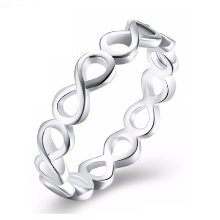 Casual and Personalized Cut Out Figure-Eight Surround Ring for Women, Fashionable Ring Accessories, Jewelry, Hot-Selling Items