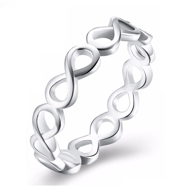 Casual and Personalized Cut Out Figure-Eight Surround Ring for Women, Fashionable Ring Accessories, Jewelry, Hot-Selling Items