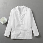 Lapel white long sleeve thickening (single-breasted) / M