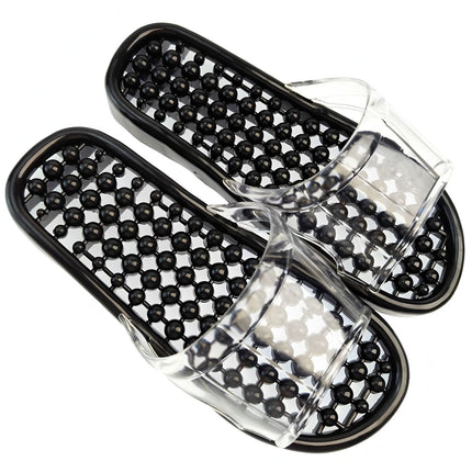 Bath Slippers Massage Plastic Hollow Leakage Bathroom Slippers Women's Summer Indoor Men's Autumn Household Massage Slippers