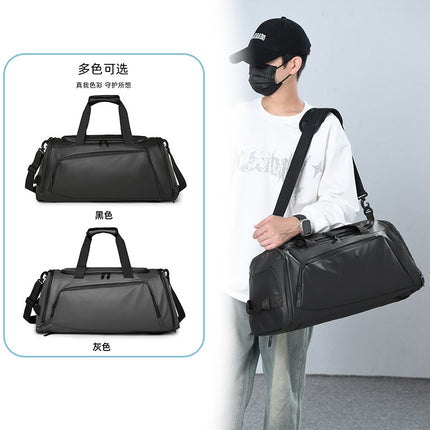 Fitness Bag with Dry and Wet Separation, Independent Shoe Compartment, Portable Sports Training Bag, Large Capacity, Multifunctional Shoulder Travel Bag
