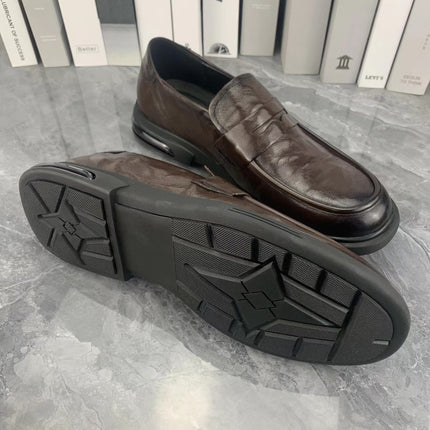 Doug Shoes Car Stitching Pedal Foot Set Business Casual Round Head Low Heeled Rubber Sweat Absorbing Breathable Cross-border Shallow Mouth