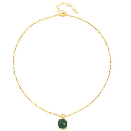Lishan Versatile Bowknot Accessories Titanium Steel Metal Chain Series Layered Natural Stone Necklace Clavicle Chain for Women