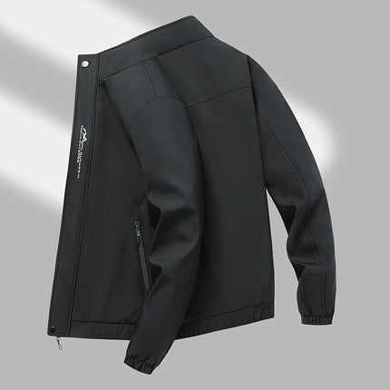 Men's New Spring and Autumn Jacket Fashion Trendy Thin Stand Collar Jacket Outdoor Camping Work Jacket