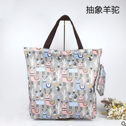 Water-Repellent Oxford Cloth Shopping Bag Foldableable Environmentally Friendly Bag Large Capacity Supermarket Grocery Shopping Bag Satchel Bag Handbag