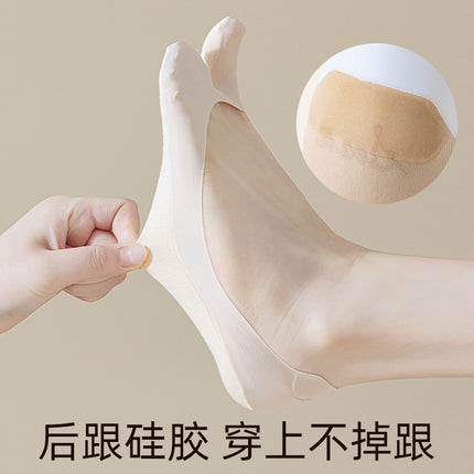 Two-toe socks for children in spring and summer shallow mouth invisible sweat-absorbent deodorant split-toe boat socks non-slip heel-resistant matching pig trotters shoes