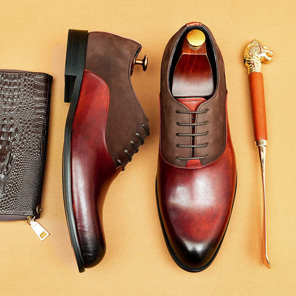 [vip for] British men's leather shoes leather leather processing business shoes formal shoes retro men's shoes