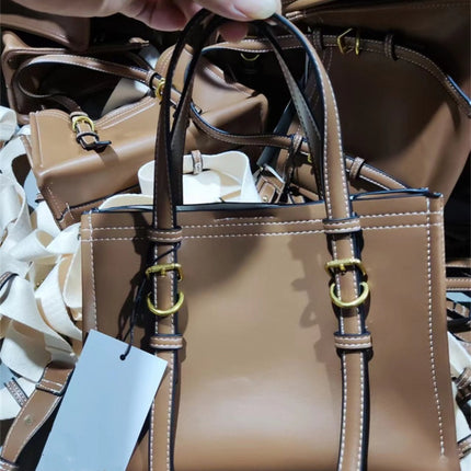 Z New Deep Brown Yellow Mini Handbag 2024 Autumn Work Commuter Shoulder Casual All-match Crossbody Bag