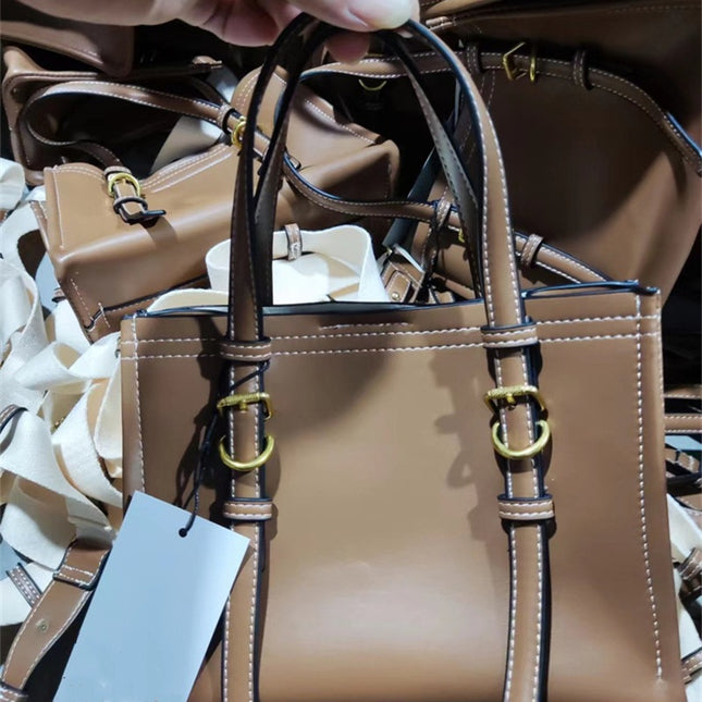 Z New Deep Brown Yellow Mini Handbag 2024 Autumn Work Commuter Shoulder Casual All-match Crossbody Bag